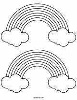 Rainbow Coloring Page With Clouds  Vrogueco sketch template