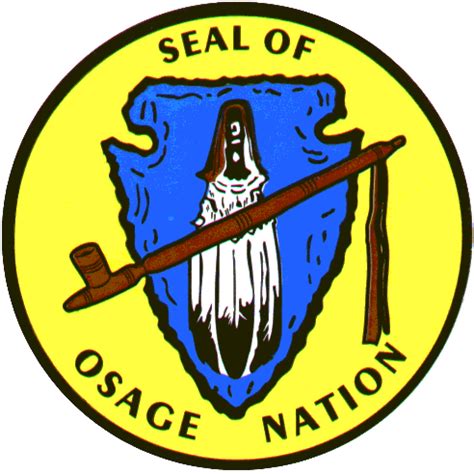 Official seal of the Osage Nation adopted in 1957. The Osage Nation -- a Native American Siouan ...