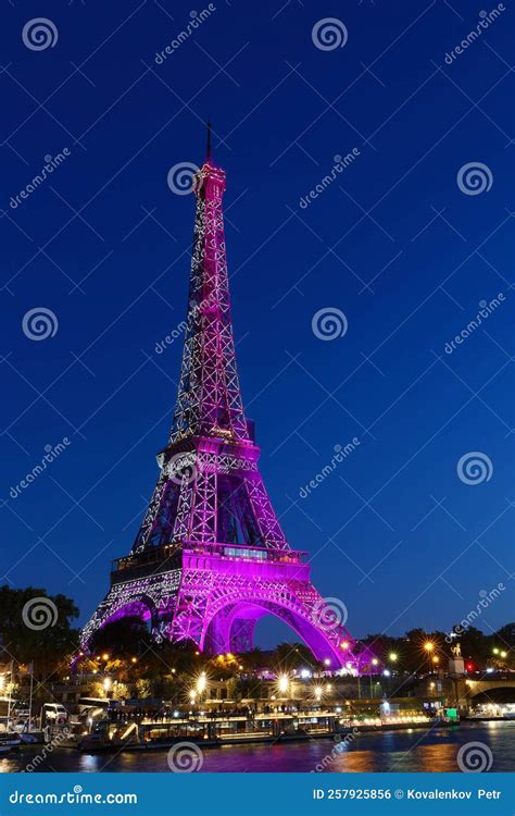 For the Launch of the Annual Breast Cancer Campaign, the Eiffel Tower, Worldwide Known ...