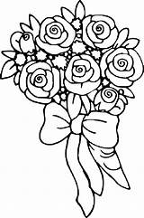 Coloring Pages  Rose Realistic Flower Bouquet sketch template