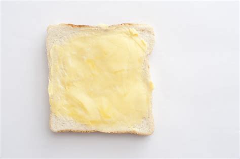 Buttered white bread - Free Stock Image