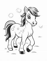 Free Cartoon Horse Coloring Page 30  Adventure sketch template