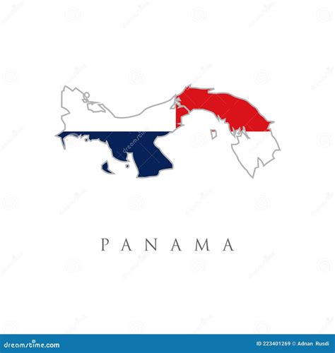 High Resolution Panama Map With Country Flag. Panama Map With Country ...