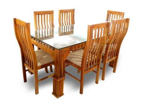 Teak Wood Dining Table at best price in Mumbai by Waniya Glass & Interior | ID: 26416040933