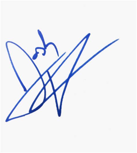 Signature Png Blue Ink, Transparent Png - kindpng