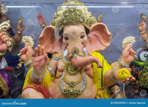 A Beautiful Idol of Lord Ganpati on Display Stock Image - Image of ...