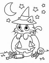 Printable Cute Halloween Coloring Pages sketch template