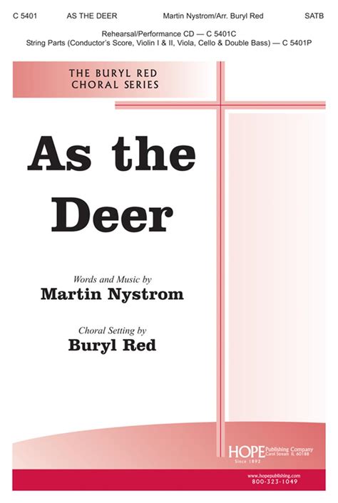 AS THE DEER-RED-SATB - Hope Publishing Company