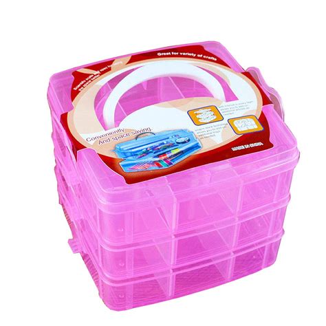 LisenraIn 3 Layer Plastic Box Jewelry Bead Storage Container Craft Organizer - Walmart.com