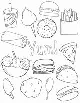 Food Coloring Page  Printable Sheet Digital Download PDF sketch template
