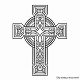 Celtic Cross Coloring Page sketch template
