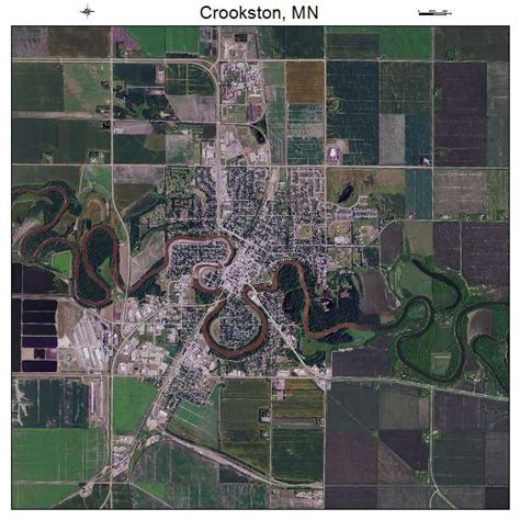 Aerial Photography Map of Crookston, MN Minnesota