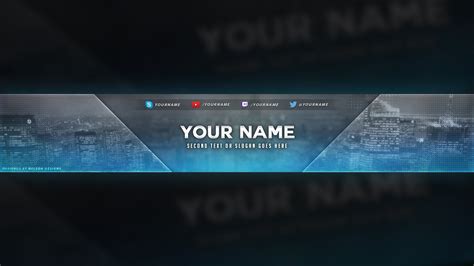 4 Free Youtube Banner PSD Template Designs - Social Media | Youtube ...
