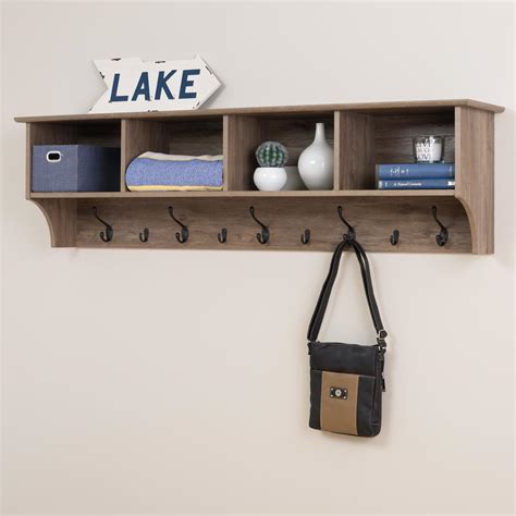 Prepac Drifted Gray Wall Mounted Coat Rack-DEC-6016 - The Home Depot