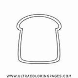 Bread Slice Coloring Page Sketch sketch template