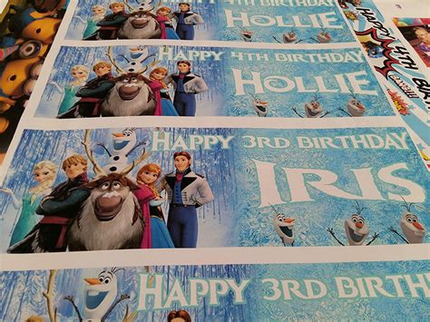 2x Personalized Birthday Banner Frozen Party Balloon Kids | Etsy