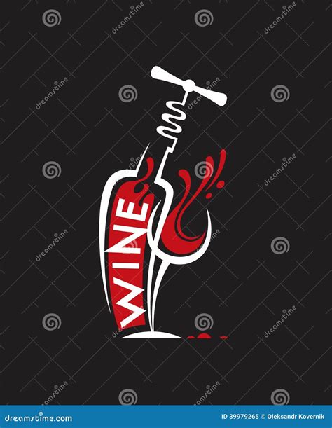 Bottle and glass stock vector. Illustration of restaurant - 39979265