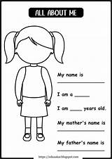 Myself Worksheet  English Lessons For Kids sketch template