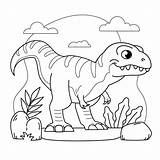 Premium Vector  Dinosaurs coloring book Illustration sketch template