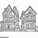 Traditional Houses Coloring Page  For Kids – Smart Creative sketch template
