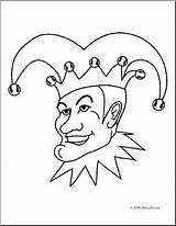 Clip Art Jester Coloring Page – Abcteach sketch template