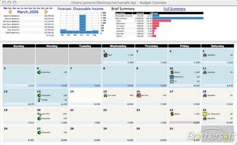 Monthly Budget Calendar Template