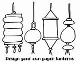 Free Paper Lantern Coloring Pages — Stevie Doodles sketch template