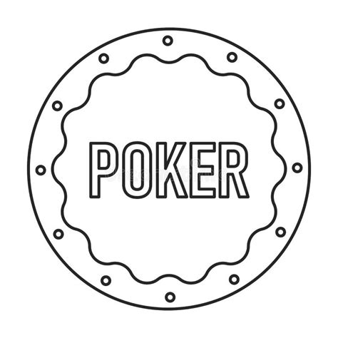 Chip Casino Vector Outline Icon. Vector Illustration Stack on White Background. Isolated Outline ...