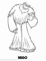 Smallfoot Coloring Pages Migo  XColoringscom sketch template