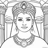 Queen Esther Royalty Coloring Page 6890 5484 sketch template