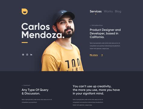 Carlos - Personal Portfolio Website | Portfolio website, Personal ...