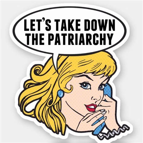 Funny Retro Feminist Pop Art Anti Patriarchy Sticker #feminism #humor #quote #pop #art #Sticker ...