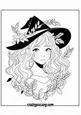 Witch Coloring Pages 30 Free PDF Printables  CraftyCiciJoy sketch template