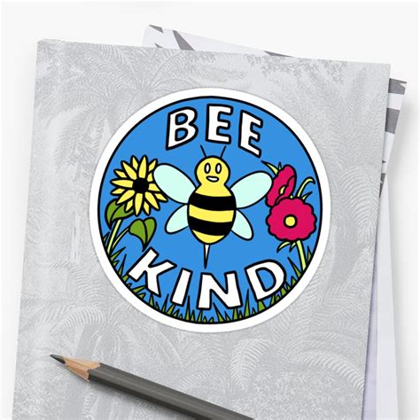 "Bee Kind" Stickers by ferret250 | Redbubble