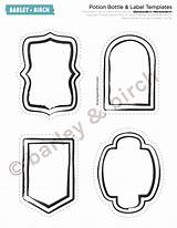 Printable Potion Bottle Template Set With Label Templates  Barley sketch template