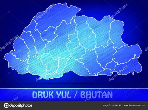 Map Bhutan Borders Scribble Stock Vector Image by ©PantherMediaSeller ...