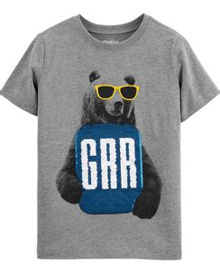 Flip & Reveal Sequin Bear Tee | Kids sleepwear, Te shirts, Oshkosh