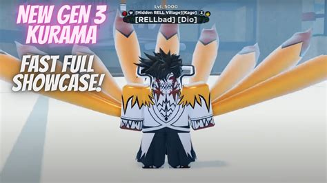 * NEW * GEN 3 KURAMA FAST FULL SHOWCASE !!! ( CREDIT RELL GAMES ) - YouTube