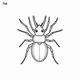 Tick Handdrawn coloring Page And Outline Vector Design  Premium AI sketch template