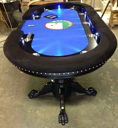 Custom poker tables blackjack craps tables chairs & ceramic poker chips | Custom poker tables ...