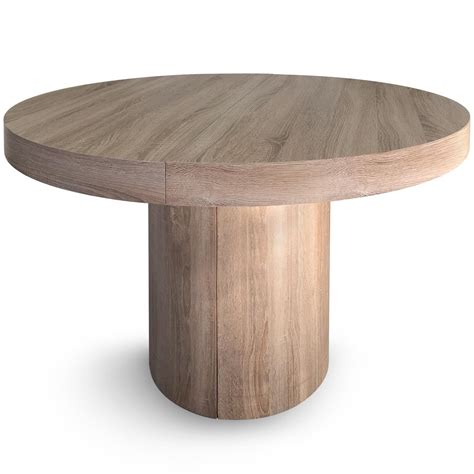 Menzzo Suzie Table Ronde Extensible, Chêne Clair, 260 x 110 x 76 cm: Amazon.fr: Cuisine & Maison