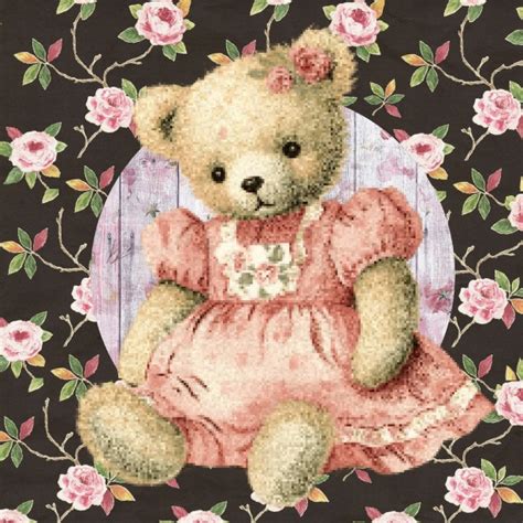 Vintage Teddy Bear Illustration Free Stock Photo - Public Domain Pictures