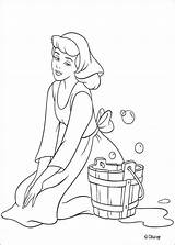 Cinderella coloring Book Pages  Cleaning The House sketch template
