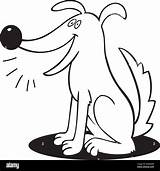 Llustration Of barking Dog For coloring Book Stock Vector Image & Art  sketch template
