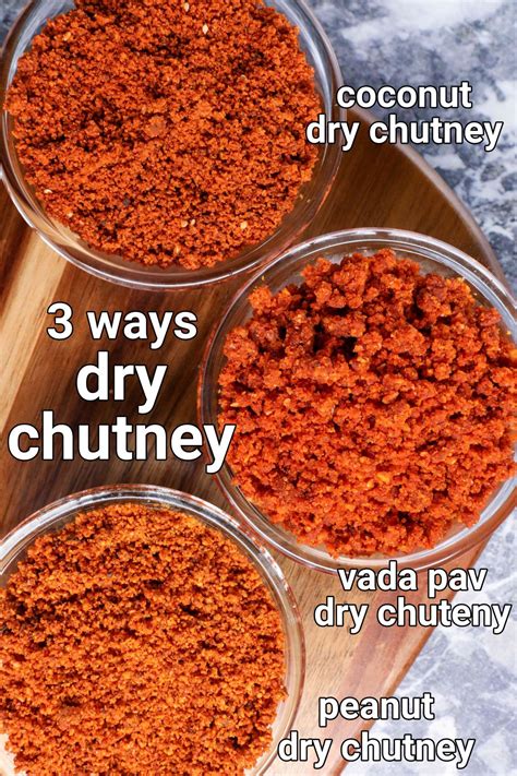 vada pav chutney recipe | dry coconut chutney | dry chutney recipe 3 ways