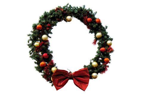 Christmas Wreath On White Free Stock Photo - Public Domain Pictures