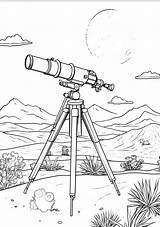 Telescopio — Dibujos Para Colorear Y Pintar Gratis sketch template