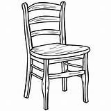 Premium Vector  Coloring Book Outline Of Chair Home appliance sketch template