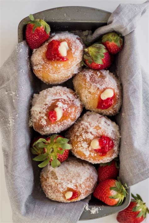 Strawberry-Cream-Donuts | Filled donuts, Cream filled donuts ...