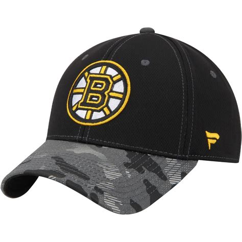 Boston Bruins Black Camo Adjustable Hat